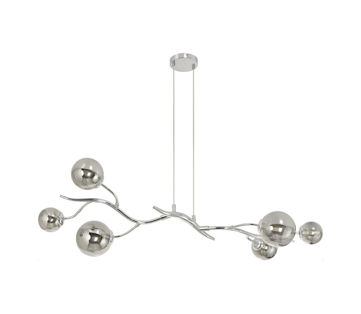 Brilagi - LED Żyrandol na lince MISTEL 6xG9/3W/230V chrom błyszczący/dym