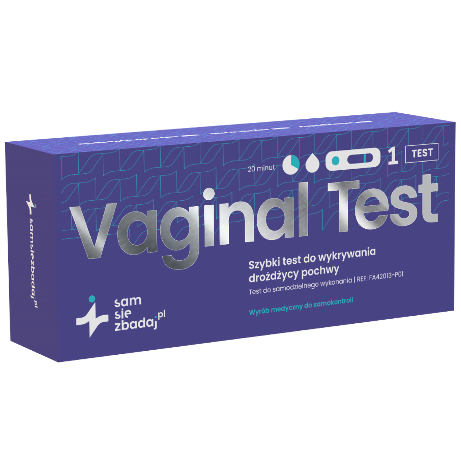 Sam się zbadaj Vaginal Test, szybki test do wykrywania drożdżycy pochwy, 1 sztuka