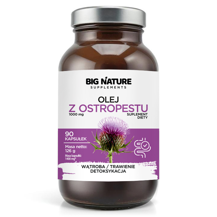 Big Nature Olej z ostropestu, 90 kapsułek