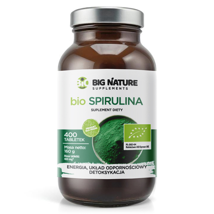 Big Nature Bio Spirulina, 400 tabletek