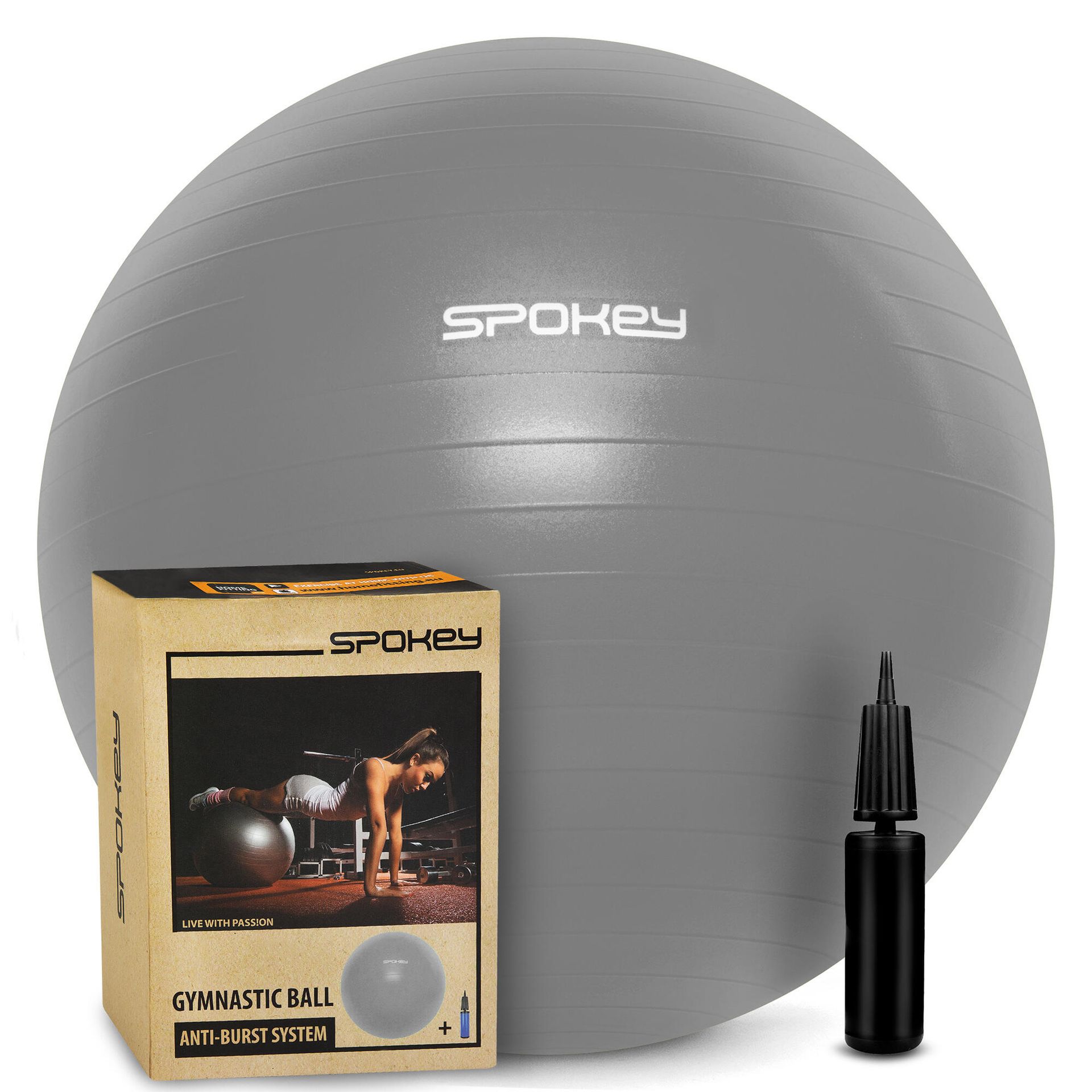 Spokey Piłka gimnastyczna Anti-Burst 75cm Fitball III 316704.uniw/0