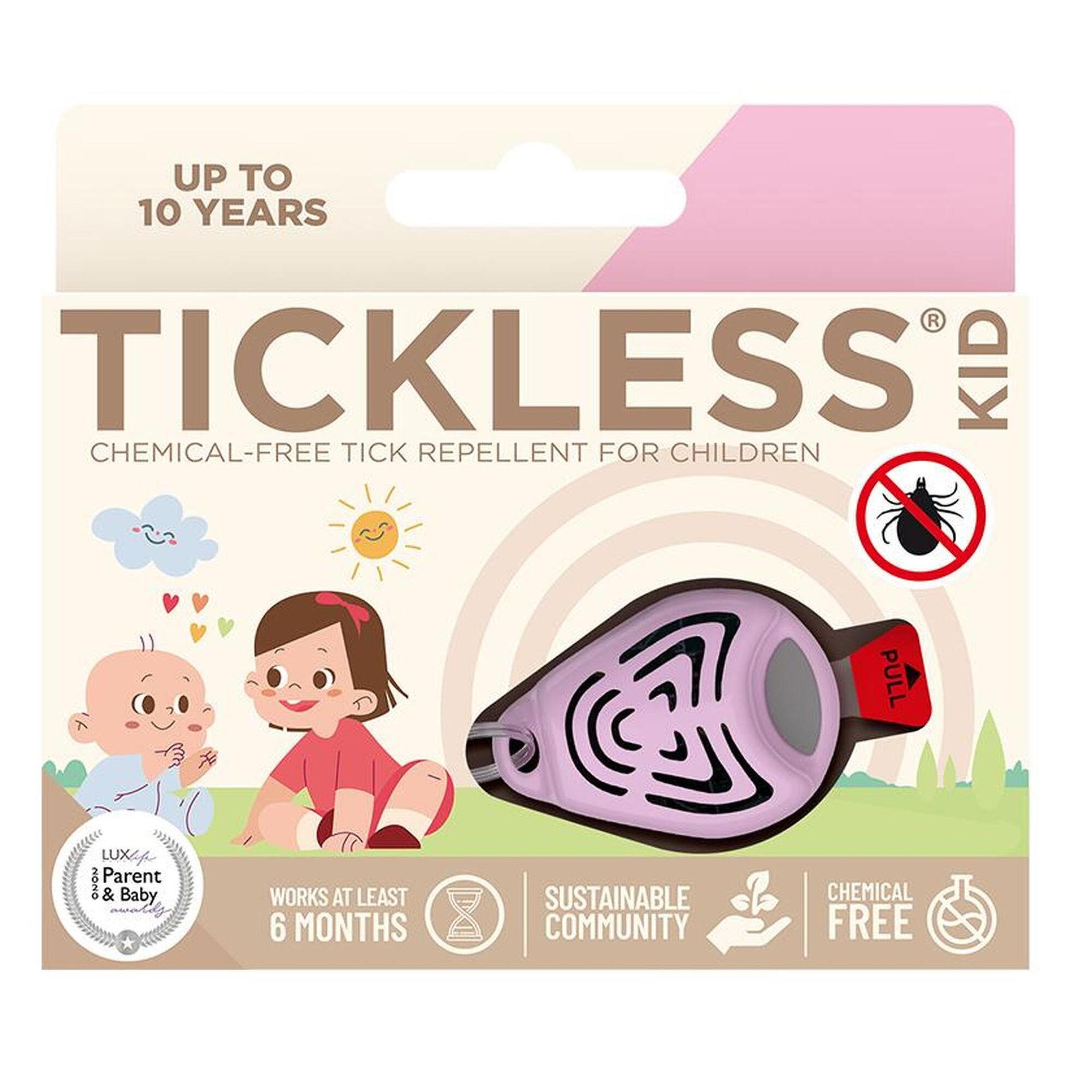 TICKLESS Ultradźwiękowy odstraszacz kleszczy dla dzieci różowy PRO10-112