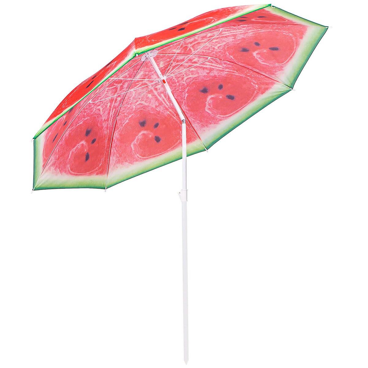 Springos Parasol plażowy 180 cm parasol ogrodowy czerwono-zielony arbuz BU0020
