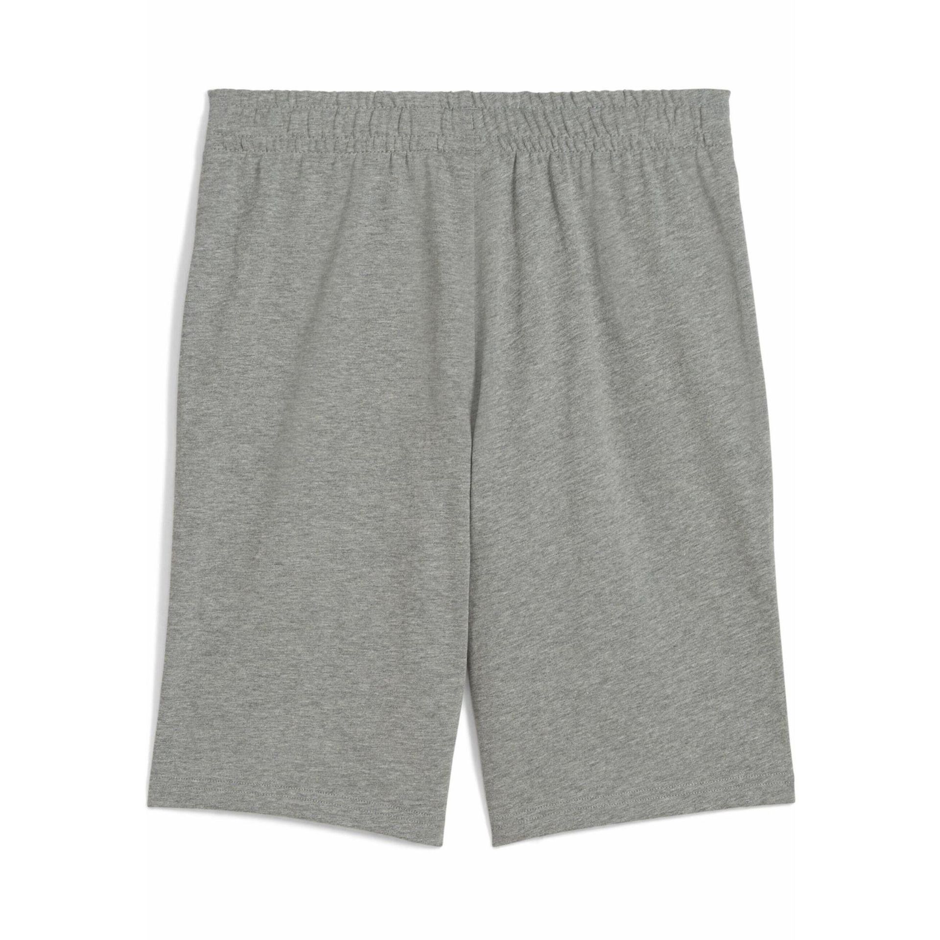 Młodzieżowe szorty ESS z logo No. 1 z dżerseju PUMA Medium Gray Heather