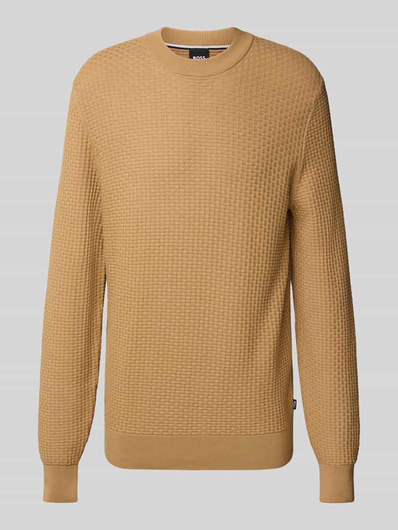 Sweter z dzianiny o kroju regular fit z czystej bawełny