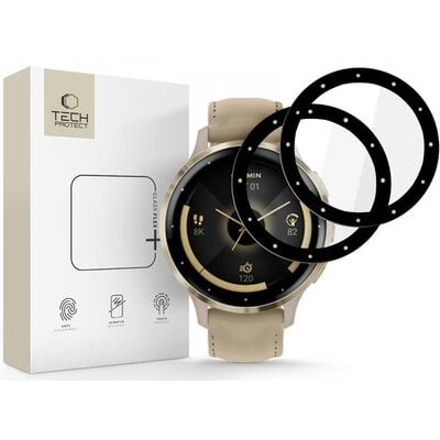 Szkło hybrydowe TECH-PROTECT Glass Flex do Garmin Venu 3S Czarny (2 szt.)