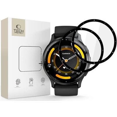 Szkło hybrydowe TECH-PROTECT Glass Flex do Garmin Venu 3 Czarny (2 szt.)