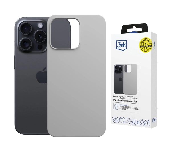 3mk Hardy MagSilicone Natural Titanium do iPhone 16 Pro