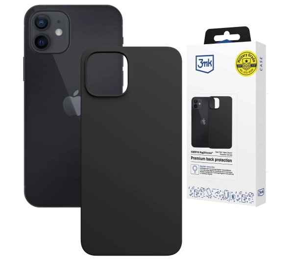 3mk Hardy MagSilicone Black do iPhone 12
