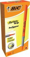 Zakreślacz Highlighter Grip pomarańcz 12szt Bic