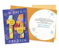 Karnet Urodziny 14 - artykuł papierniczy