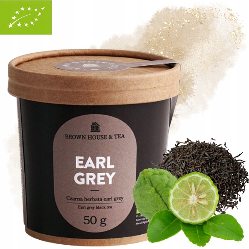 HERBATA EARL GREY liściasta bio organiczna naturalna Brown House Tea 50 g
