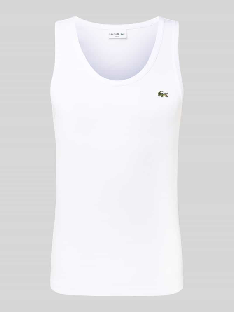 Top o kroju slim fit z czystej bawełny