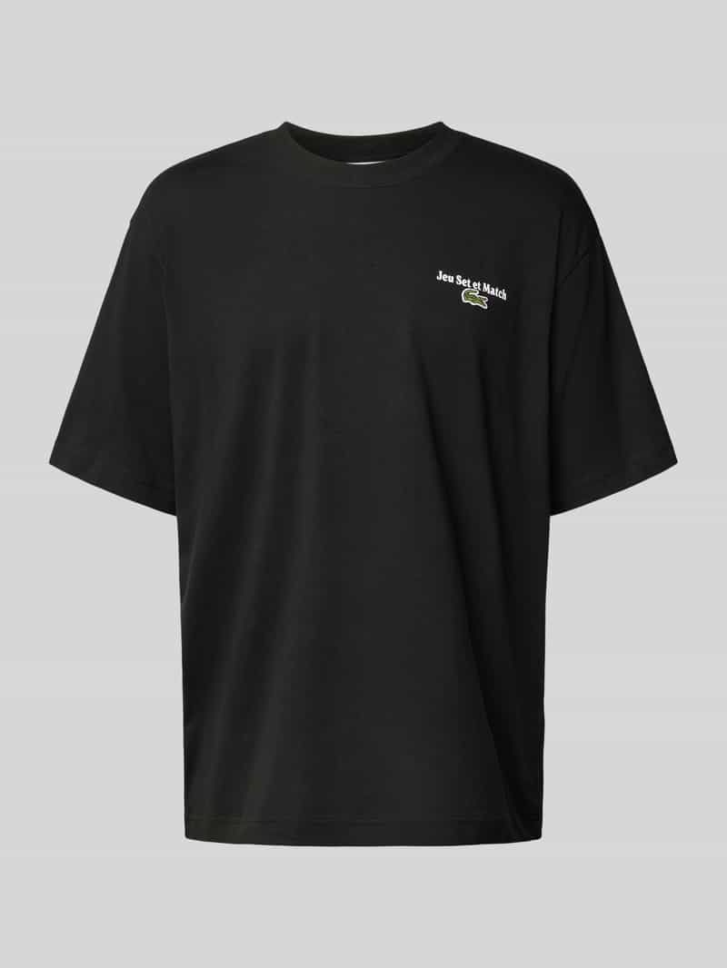 T-shirt o luźnym kroju z czystej bawełny