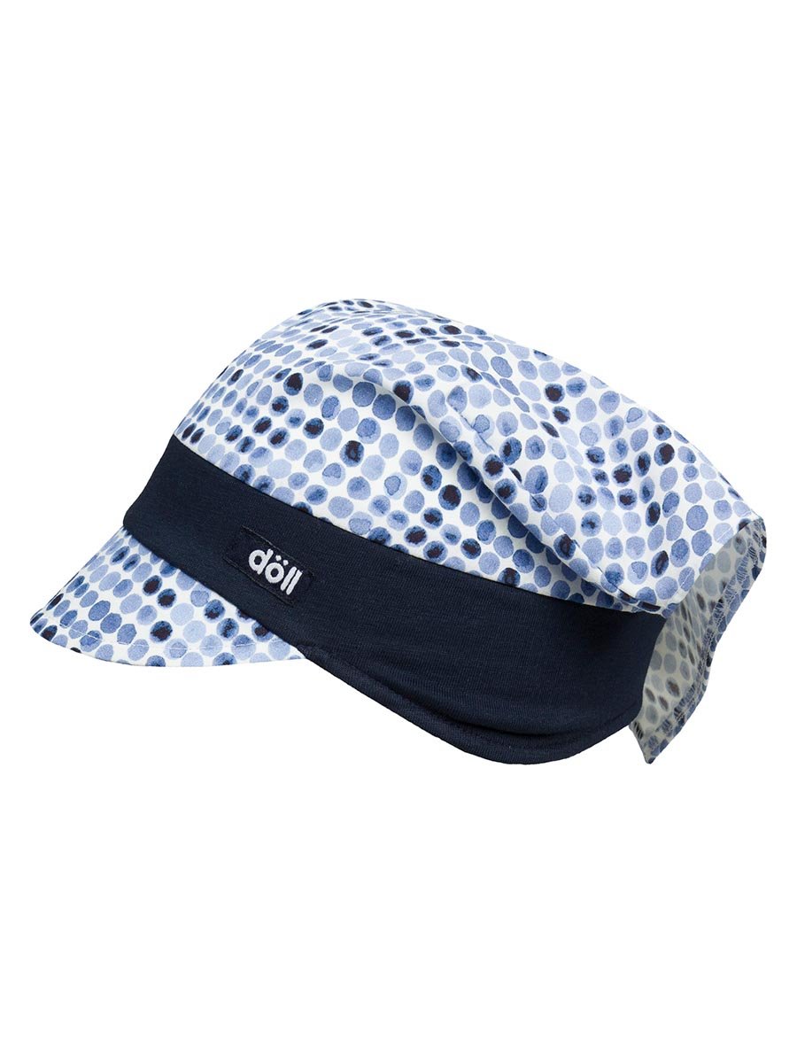 Czapka z chustą niebieska Döll r.51