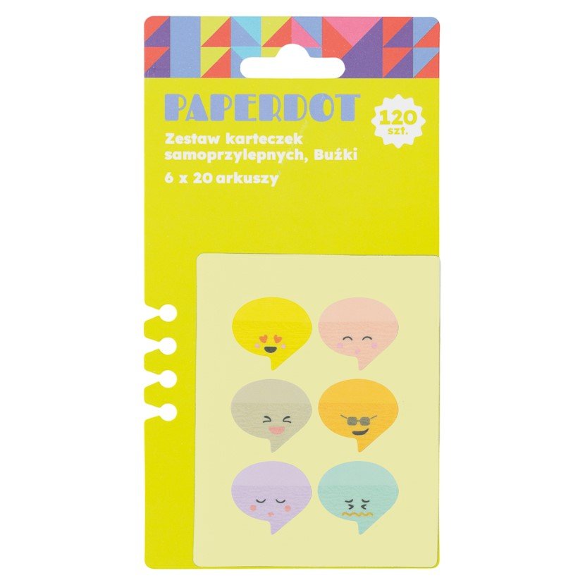 Paperdot, Zestaw Karteczek Samoprzylepnych, Buźki, 6x20 Arkuszy