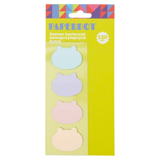 Paperdot, Zestaw Karteczek Samoprzylepnych, Kotek, 120 Sztuk