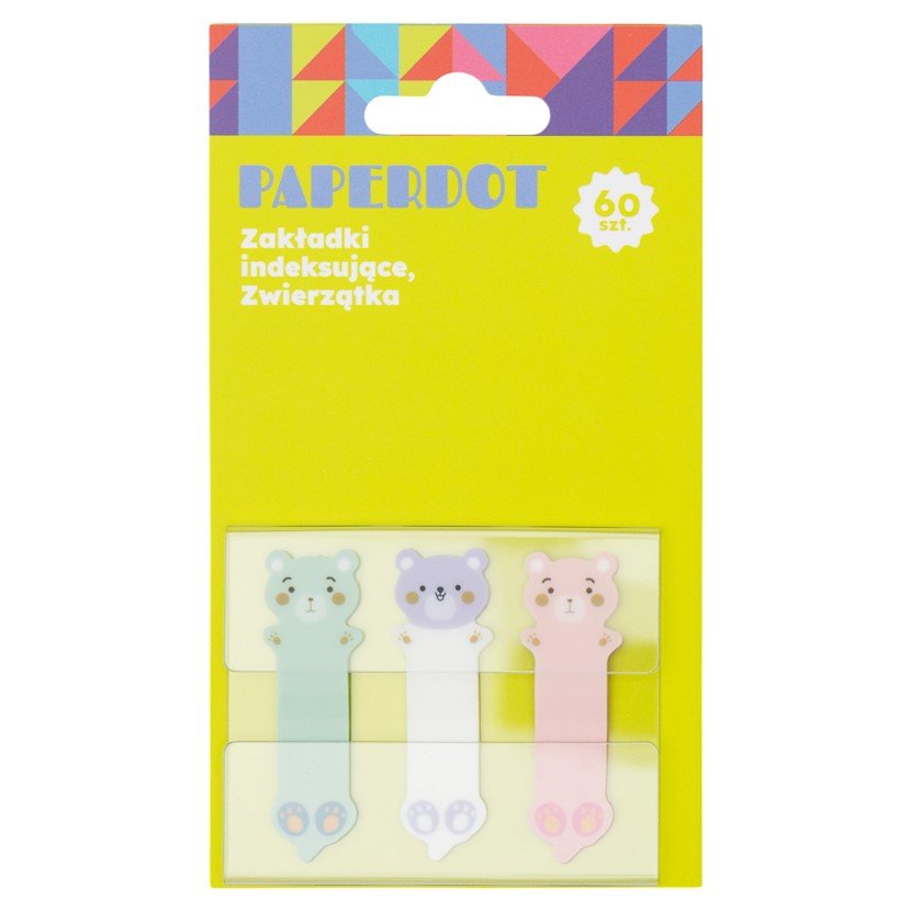 Paperdot, Zakładki Indeksujące, Zwierzątka, 60 Sztuk