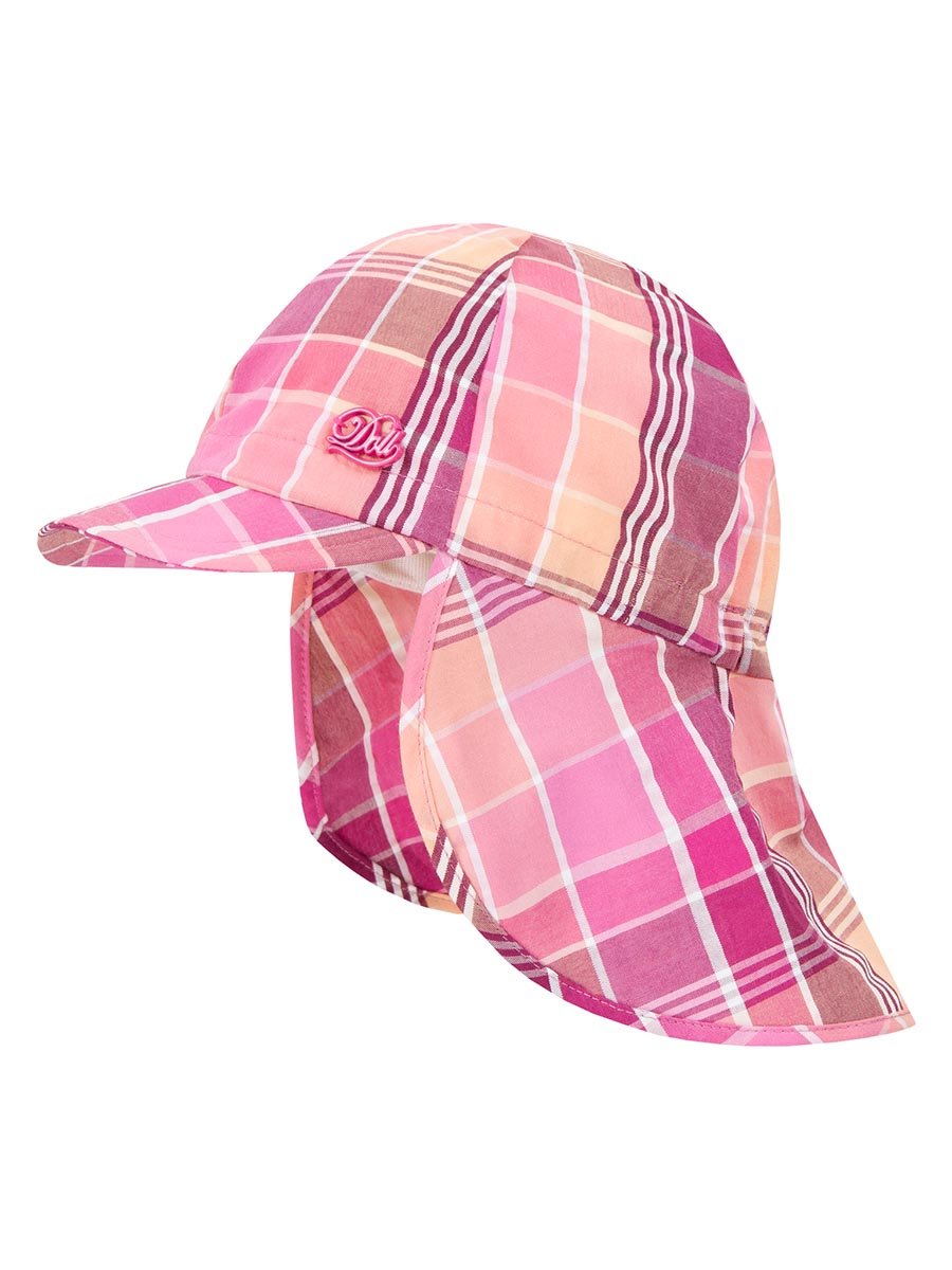 Dziecięca czapka z daszkiem i ochroną na kark Doll r.49