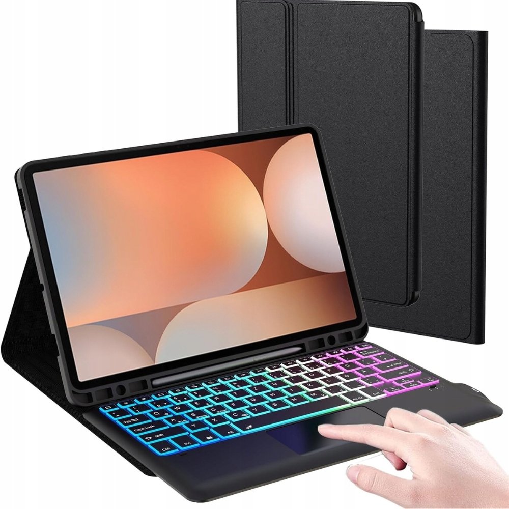 ROOFEI Etui z klawiaturą do Galaxy Tab S9+ 12,4