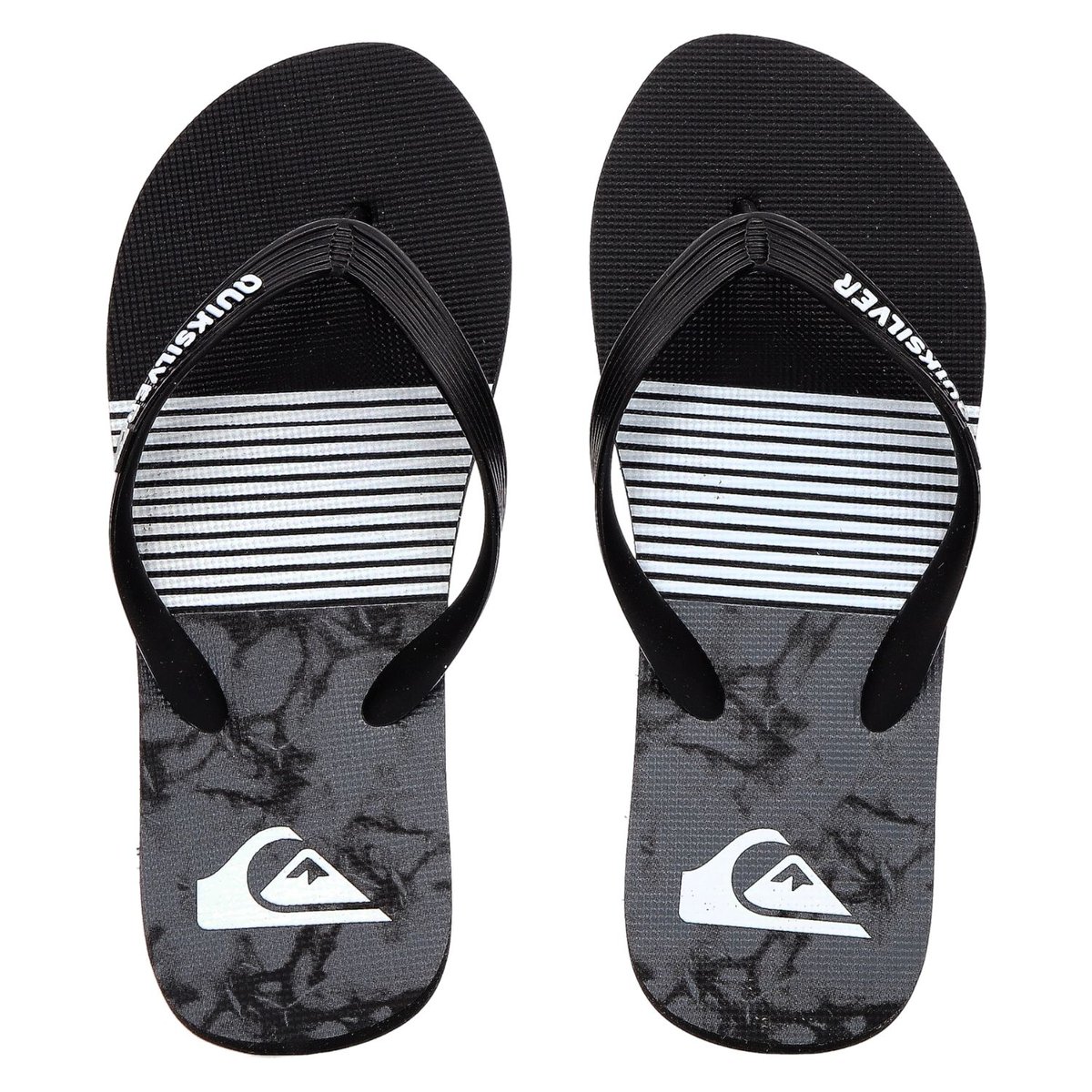 Klapki męskie Quiksilver Java Smocked Wave japonki czarne na basen -42
