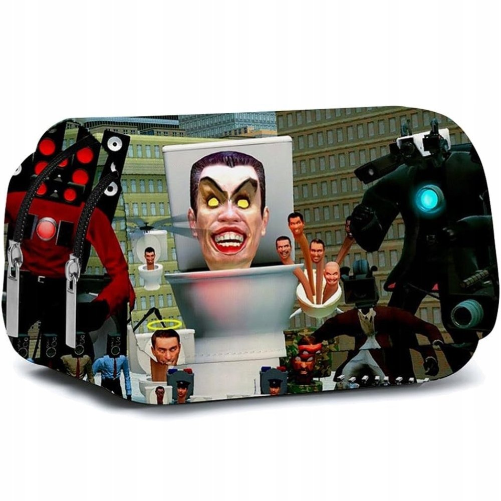 CBOSNF Piórnik Skibidi Toilet Brainrot Tik Tok - podwójna warstwa