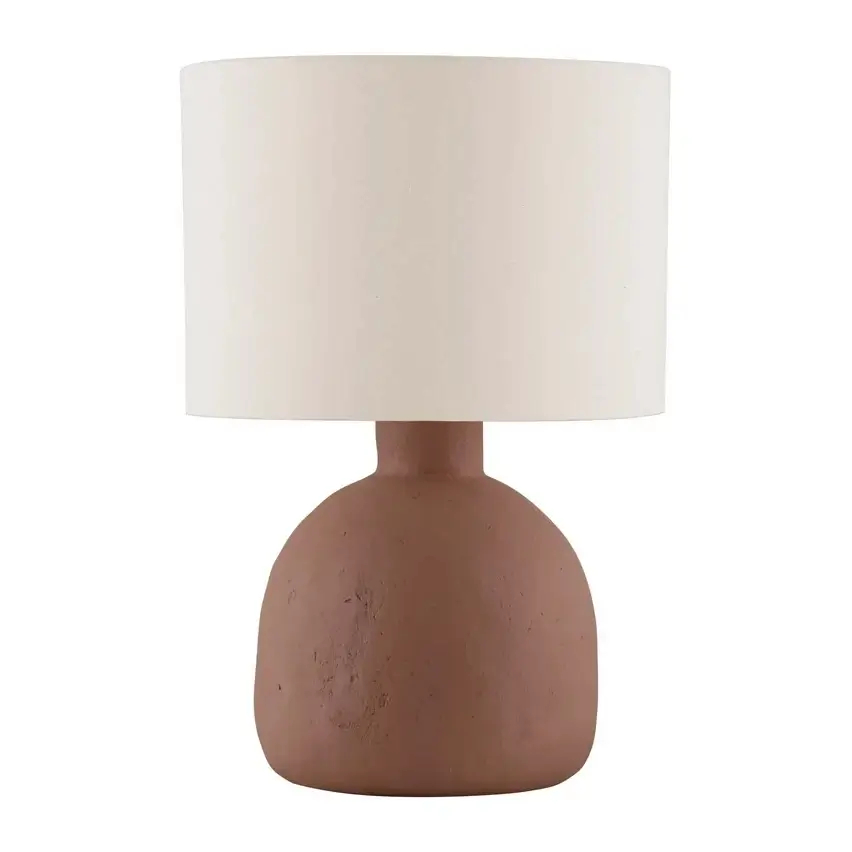 Lampa stołowa papierowa CANZURO LE45290 na stolik beżowa brązowa