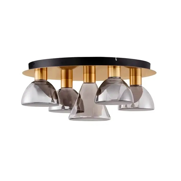 Glamour plafon SARDUNO LE45142 LED 35W 3000K złoto szara