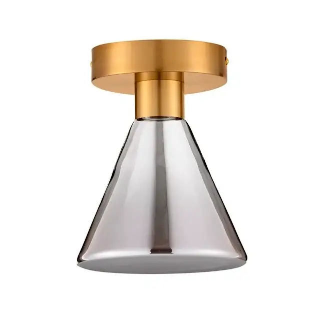 Szklana lampa sufitowa SARDUNO LE45143 LED 8W 3000K złoto szara