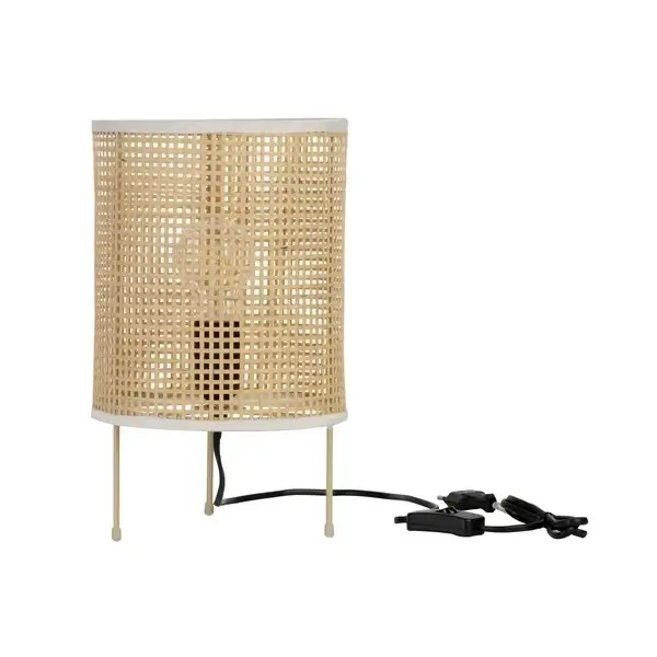 Elegancka stołowa lampka PLOMITA LE45375 do sypialni naturalna