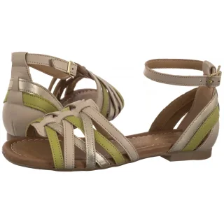 Sandały Beżowe/Zielone 06974-37/00-1 (MA1401-b) Maciejka
