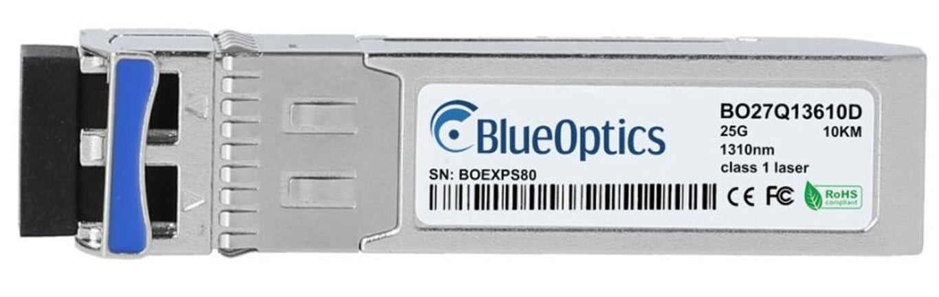 BlueOptics JL486A moduł przekaźników sieciowych Swiatłowód 25000 Mbit/s SFP28 1310 nm JL486A-BO