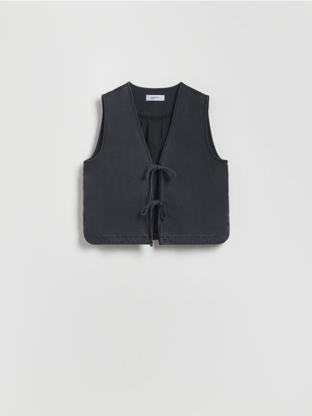 Reserved - Kamizelka z lyocellem - szary