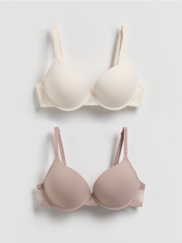 Reserved - Biustonosz push up 2 pack - brązowy