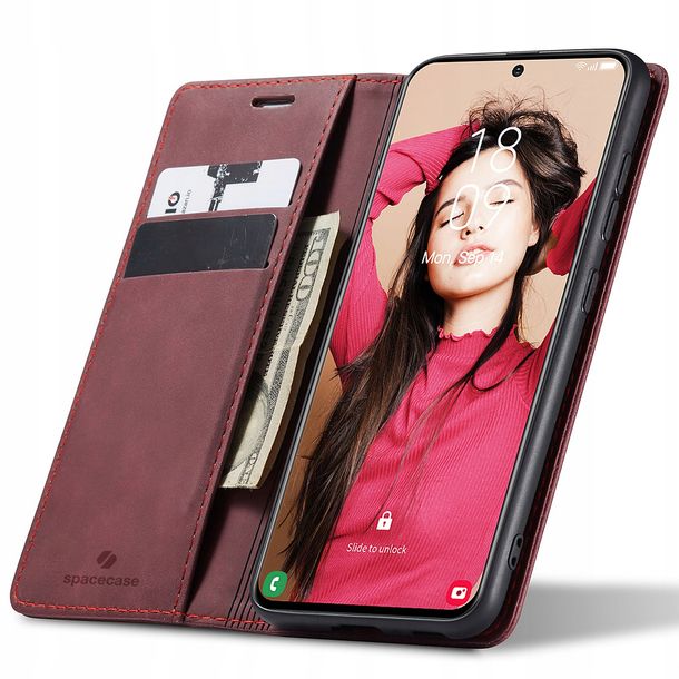 Eleganckie etui z klapką portfel kieszonka pokrowiec case do Galaxy S21 FE