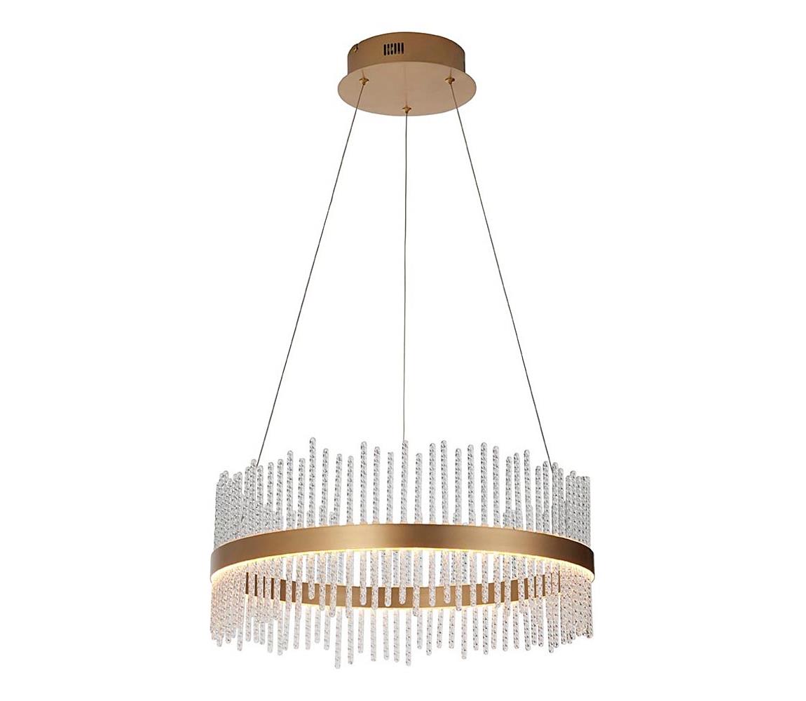 Endon 107671 - LED Żyrandol ściemnialny na lince ADRIEL LED/41W/230V 3000K złoty/przezroczysty