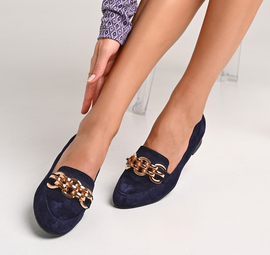 Mokasyny Skórzane zamszowe (6566)