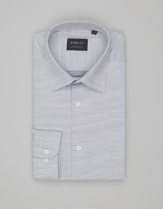 Koszula fabrizia 00545 długi rękaw szary classic fit