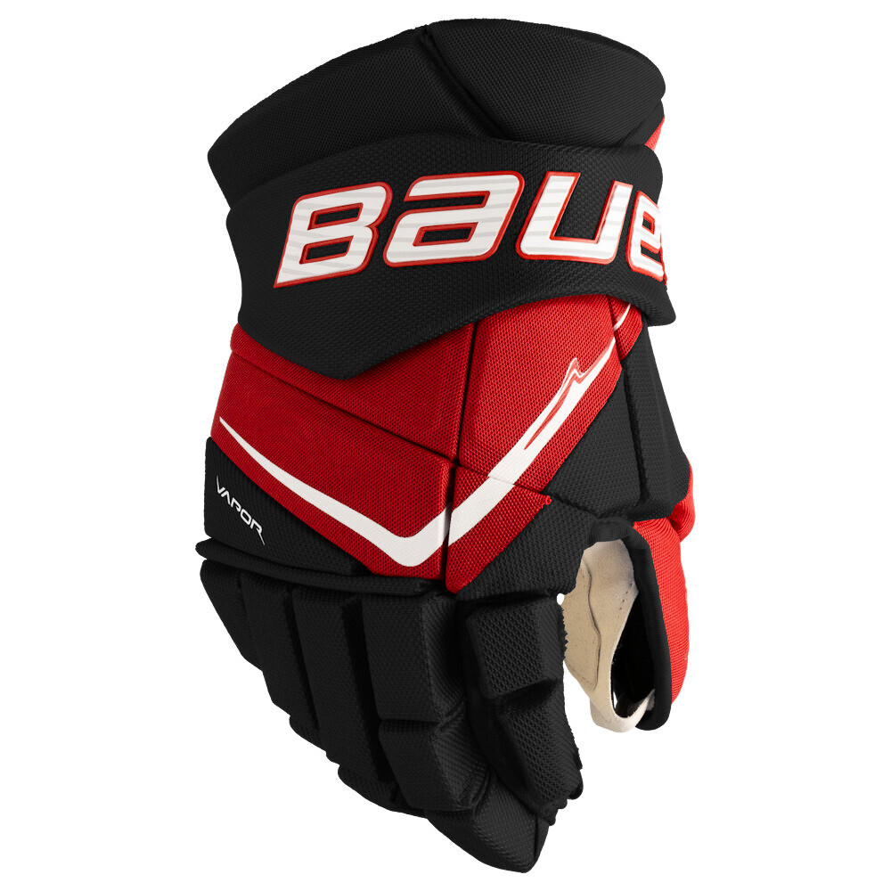Rękawice hokejowe Bauer Vapor FLYPRO Black/Red Intermediate 12 cali