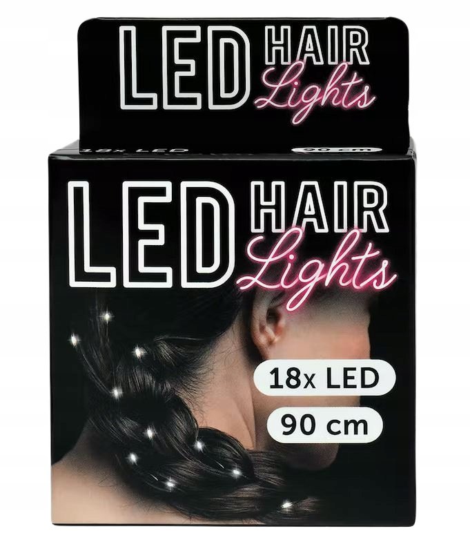 Lampki do włosów dekoracja LED na baterie KOLOROWE