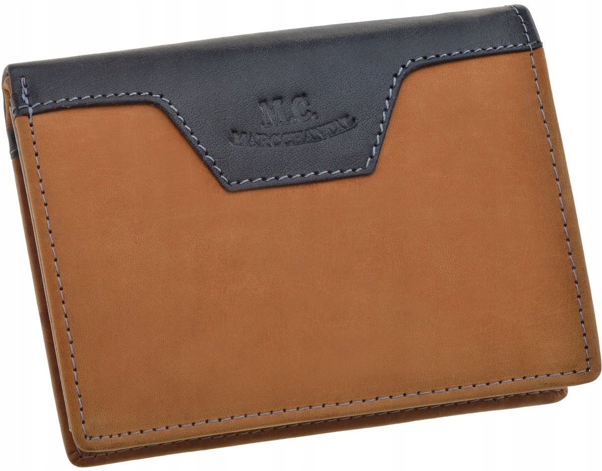 Portfel Męski Skórzany Nubuk Rozbudowany Pojemny Skóra Naturalna Matowy