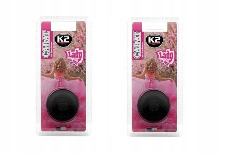 K2 ZAPACH SAMOCHODOWY MEMBRANOWY LADY IN PINK 2szt