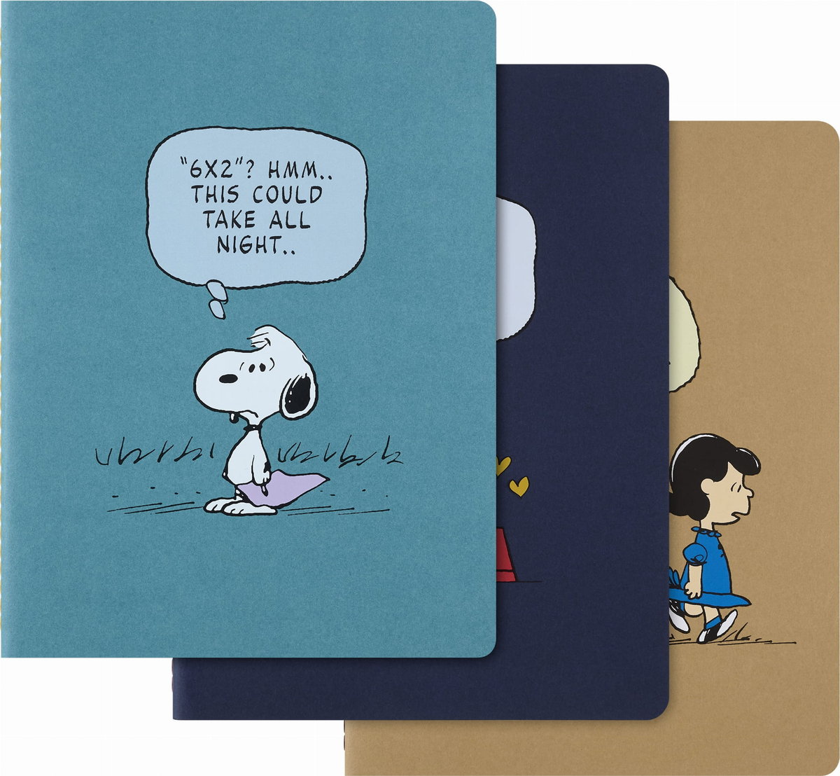 Zestaw 3 Zeszytów Moleskine Cahier Journals XL linie, Peanuts