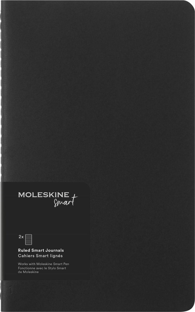 Zestaw 2 Zeszytów Moleskine Smart Cahier Journals L linie, czarny