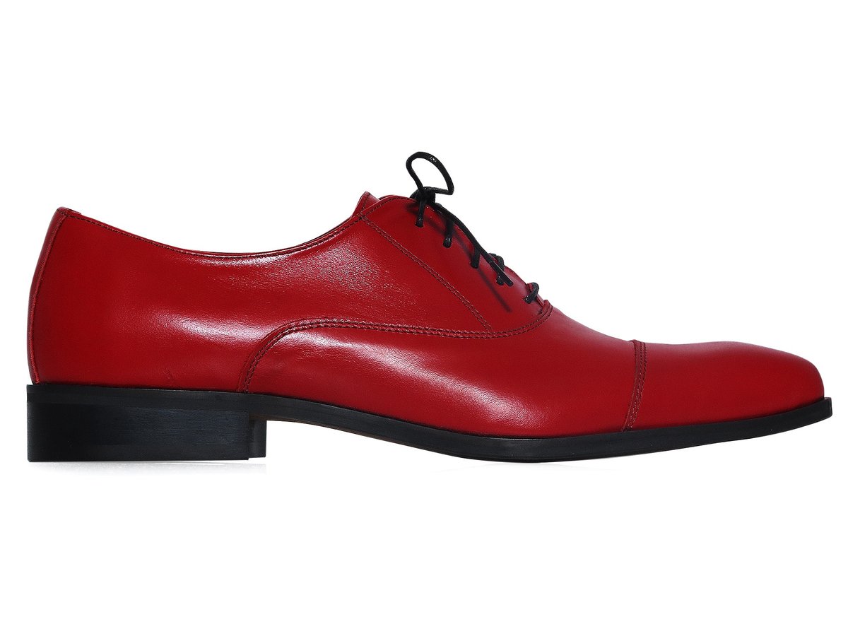 Czerwone eleganckie buty męskie T191 r. 43