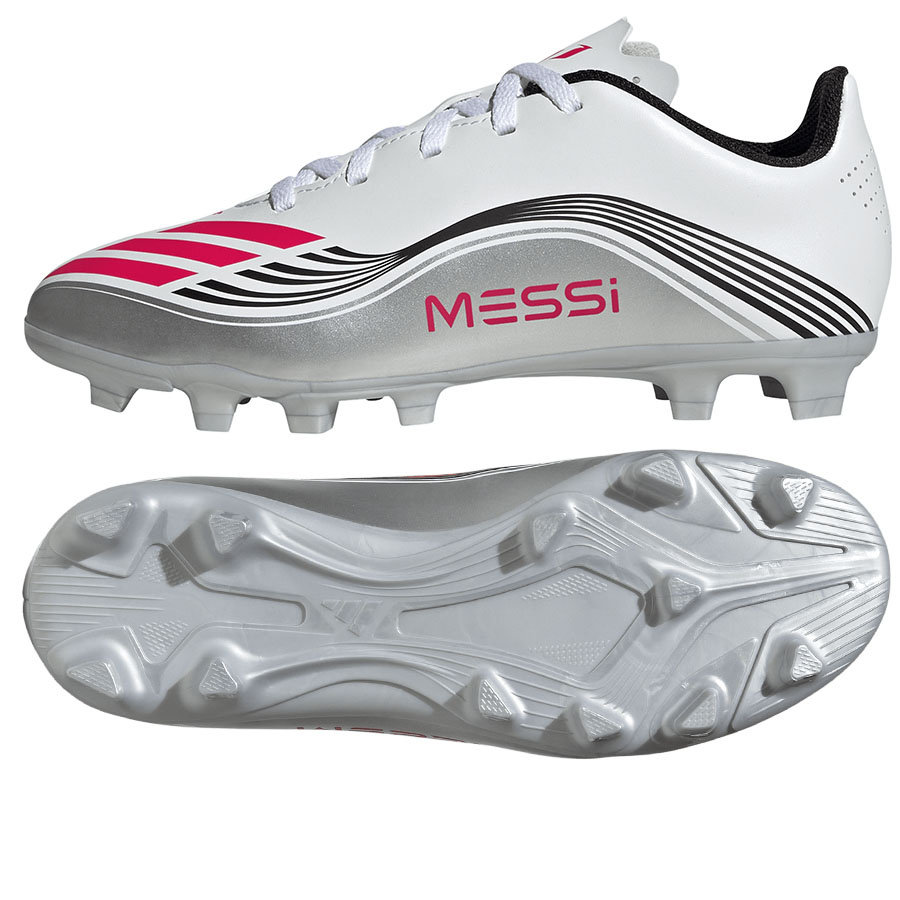 Buty adidas F50 Messi Club Jr FG/MG JP7457 biały 38 2/3
