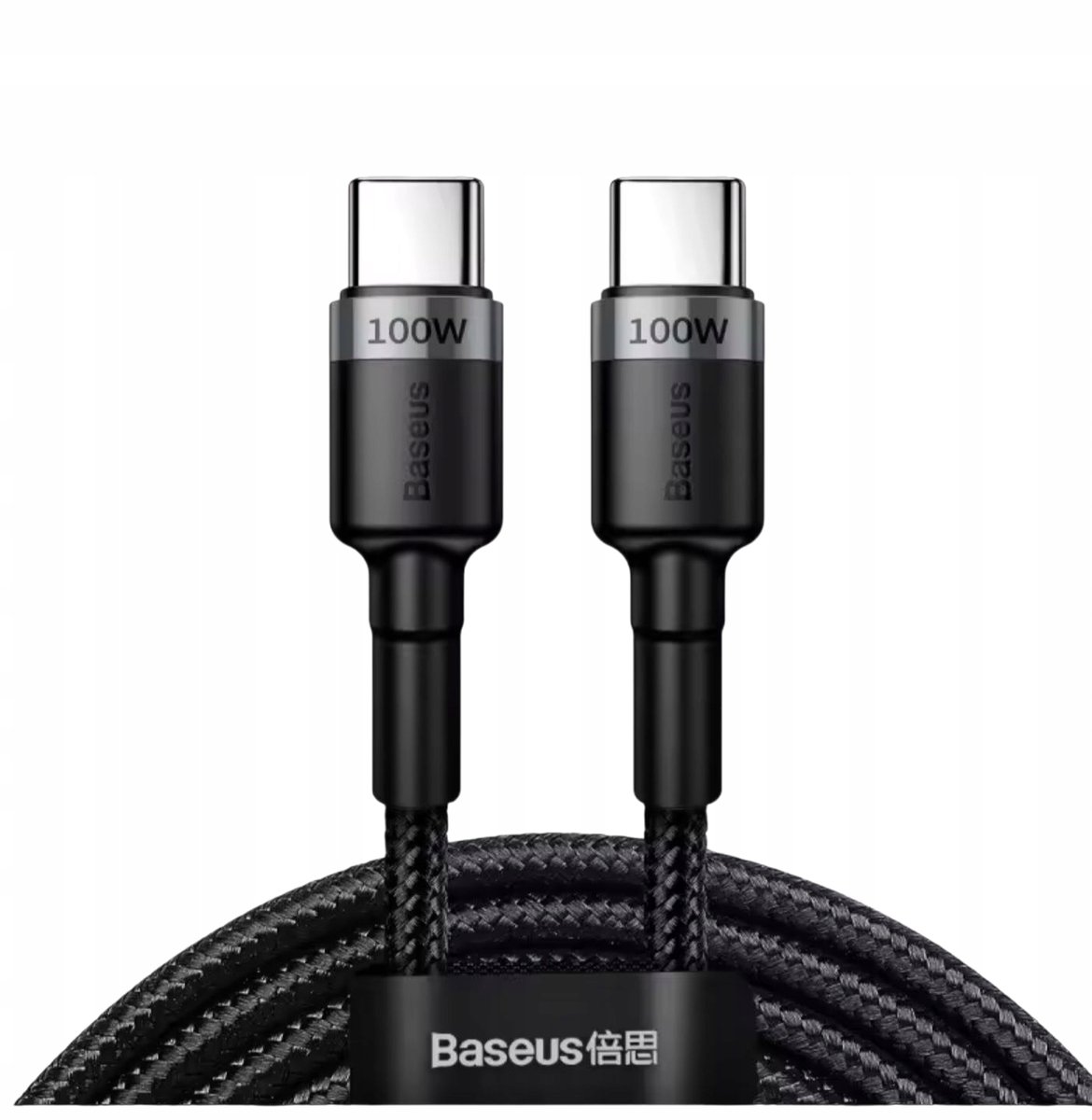 Kabel Baseus USB typ C - USB typ C 1 m czarny 100W 5A CATKLF-SCG1