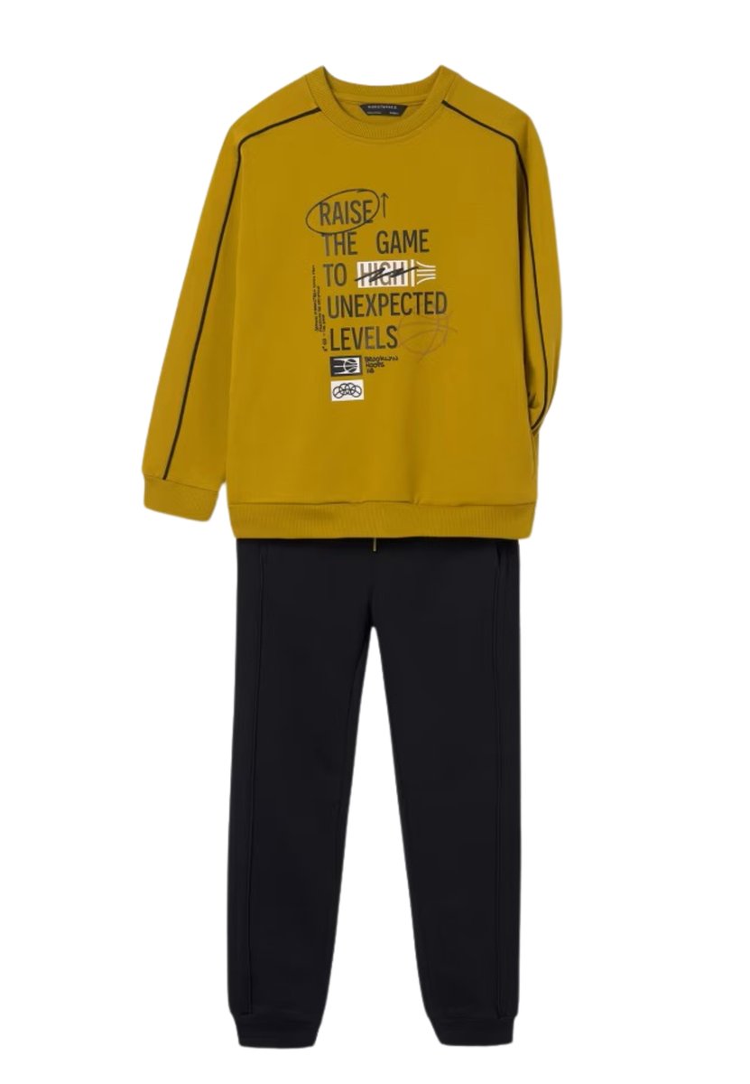 Tuta pullover print Bambino Mayoral 7844-zolfo