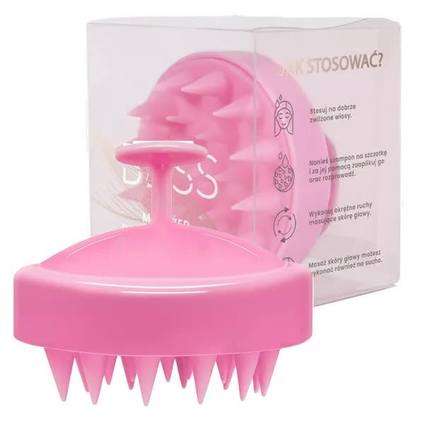 Silikonowa szczotka do mycia włosów i masażu głowy masażer LAROXY