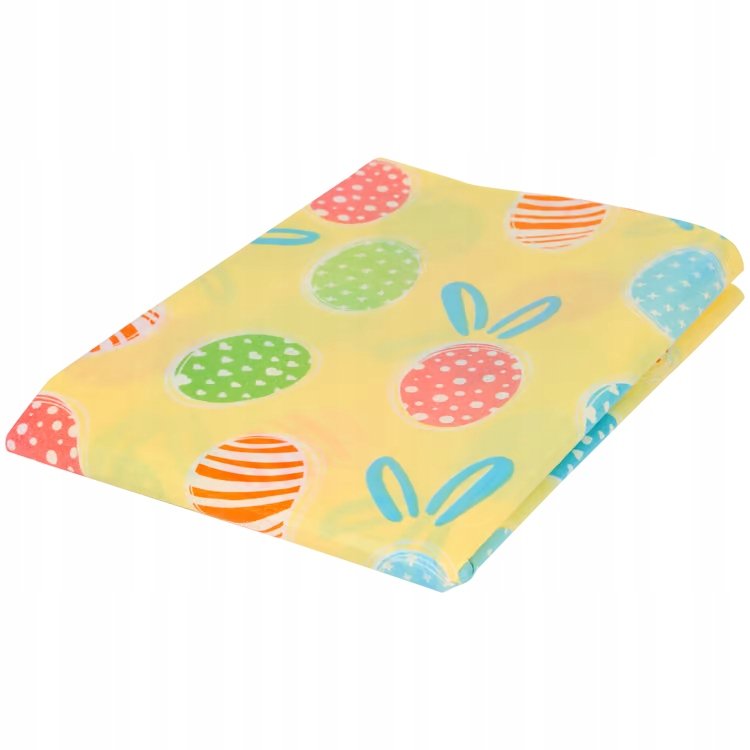 OBRUS CERATA ŚWIĄTECZNY PLAMOODPORNY 140x180 CM NA STÓŁ WIELKANOCNY ZAJĄC